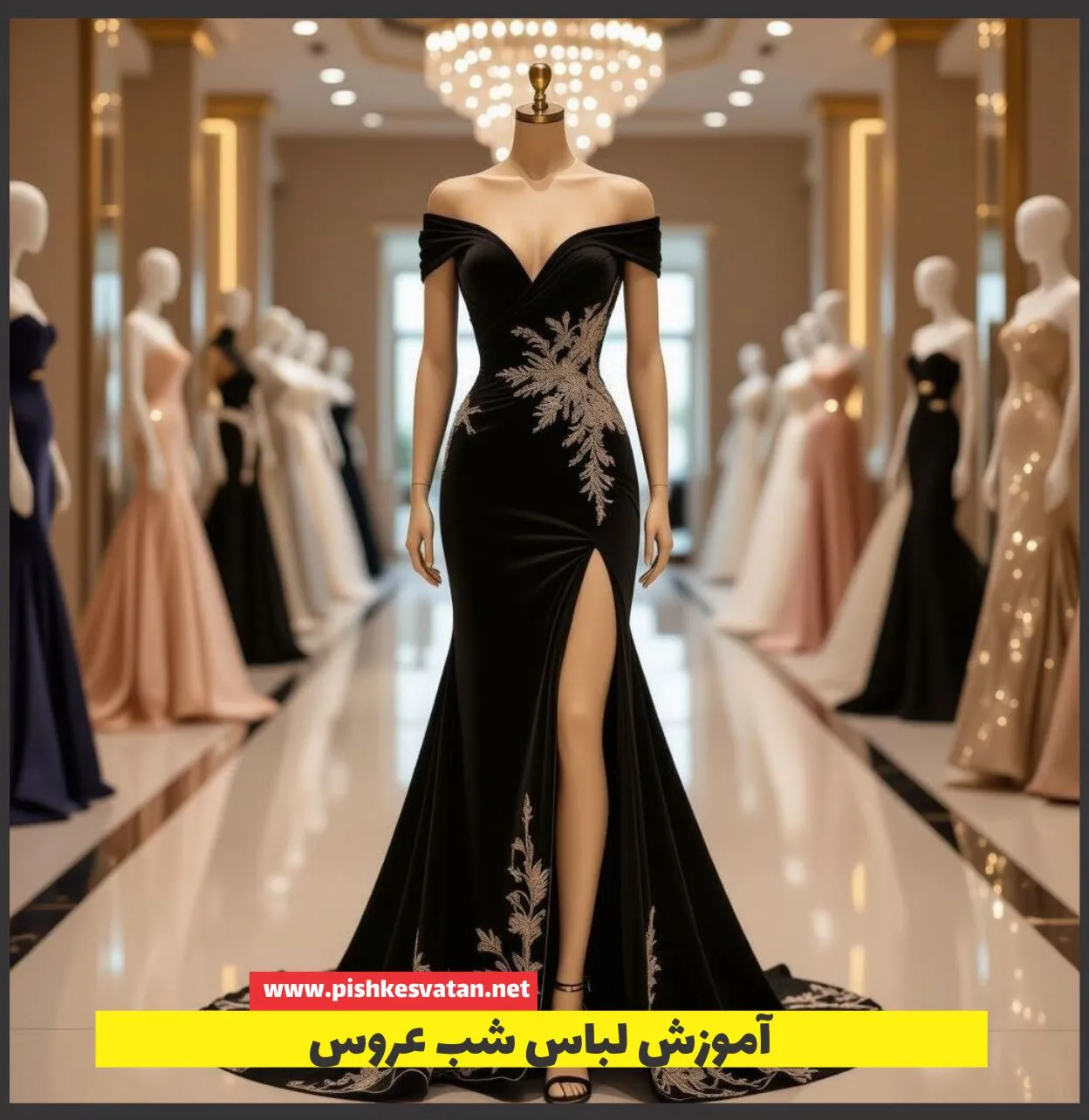  آموزش لباس شب عروس